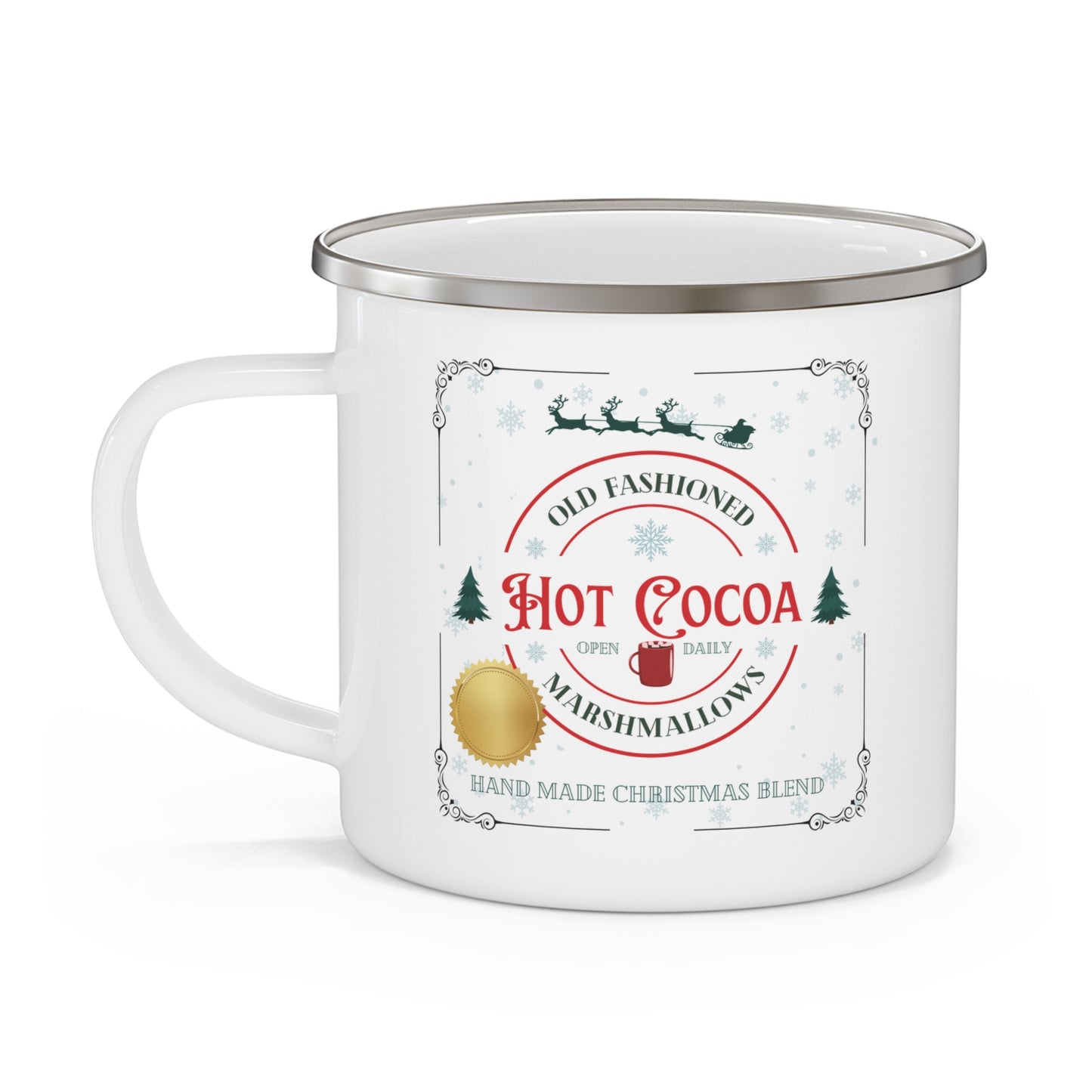 Old Fashioned Hot Cocoa Customized Enamel Mug
