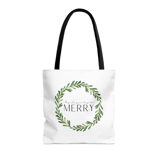 Christmas Wreath- 1 Print Tote Bag
