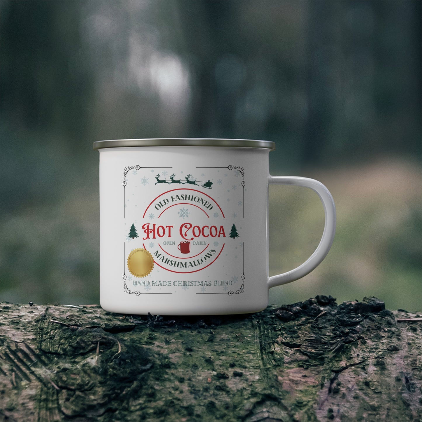 Old Fashioned Hot Cocoa Customized Enamel Mug