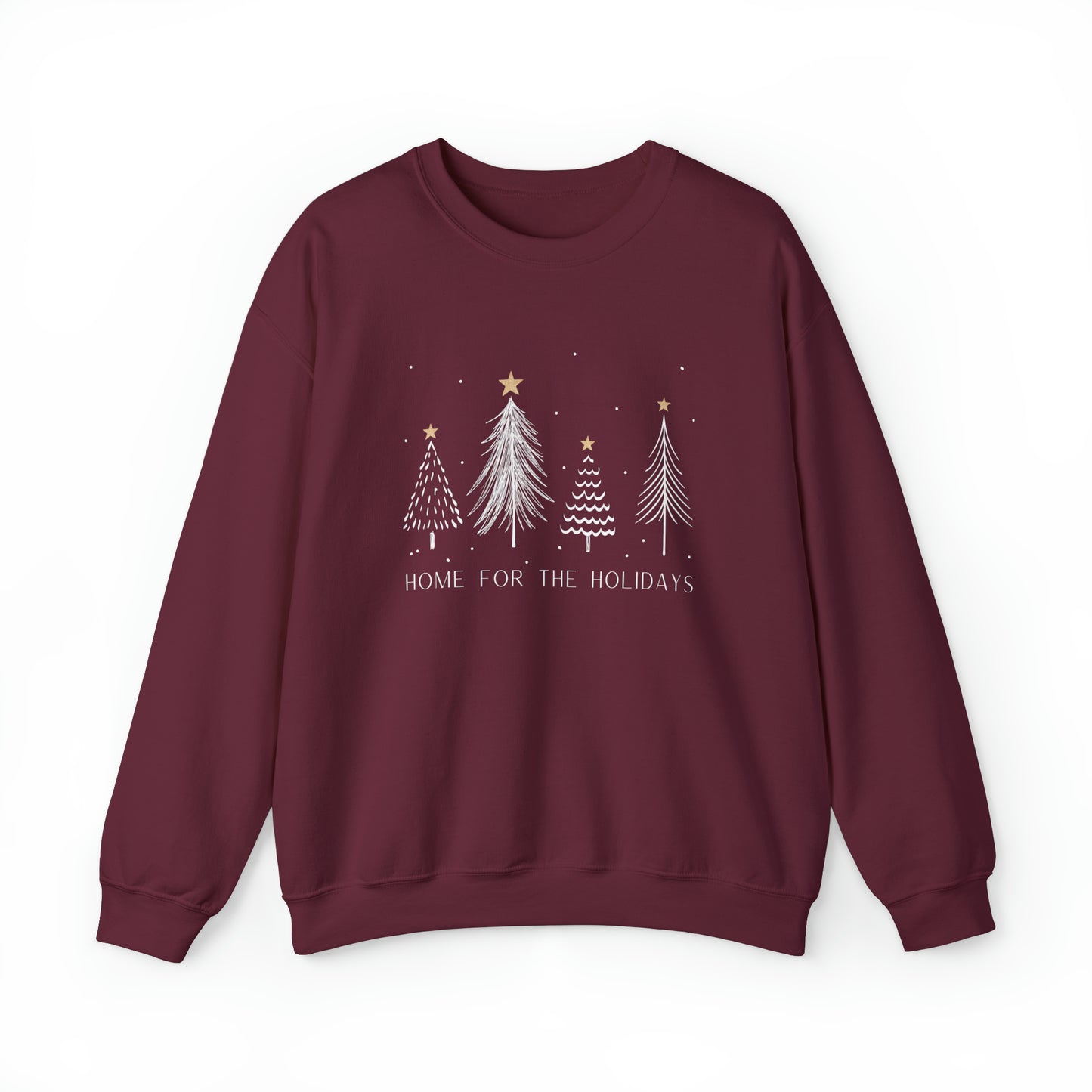 Home for the Holidays Christmas Sweatshirt, Simple Text