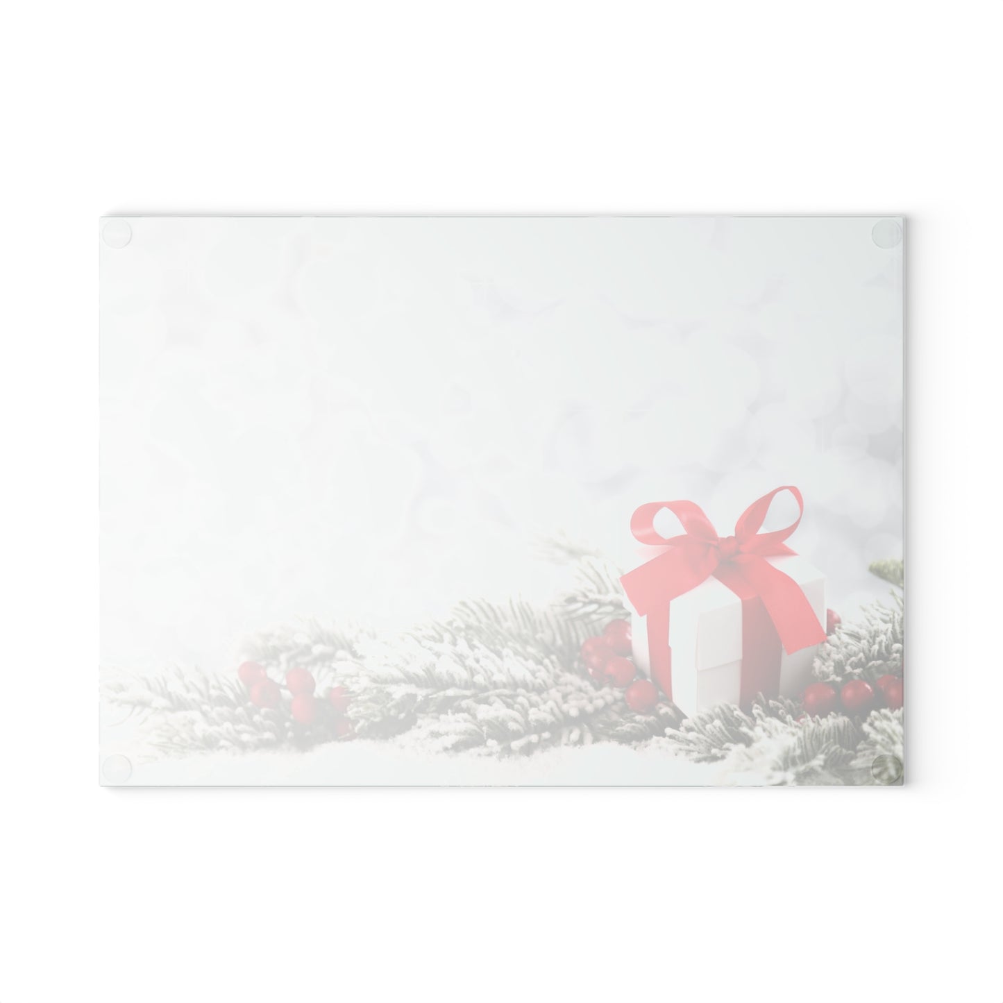 White Present Christmas Serving Board