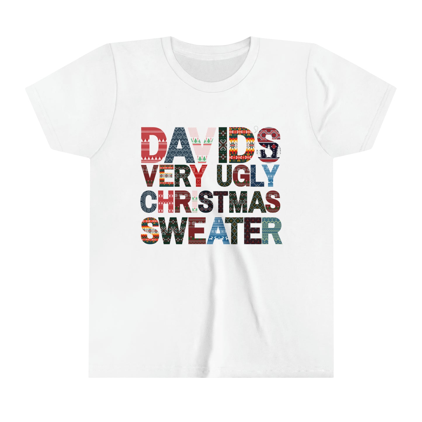 Very Ugly Christmas Sweater Personalized Youth T-Shirt