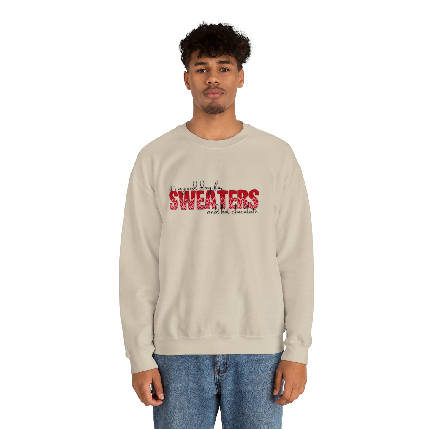 Sweaters and Hot Chocolate Christmas Sweatshirt