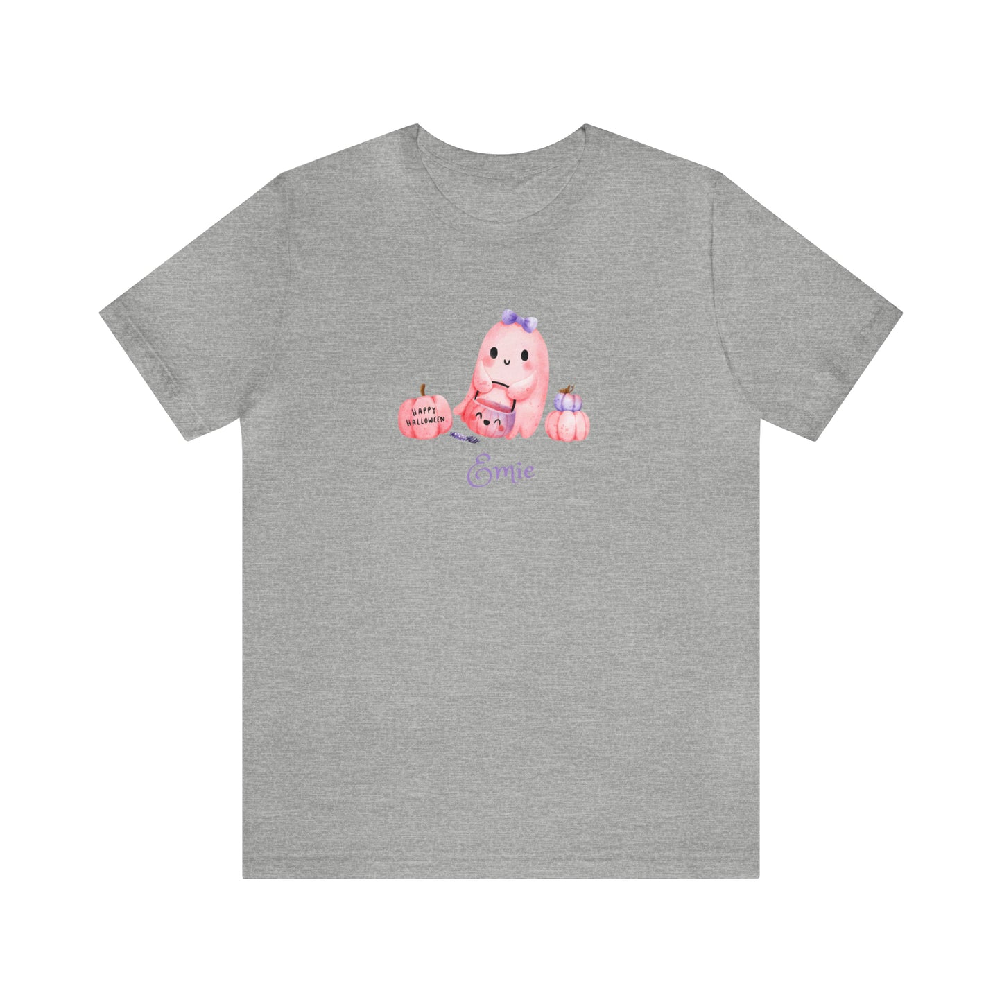 Pink Ghost Adult Personalized Halloween Tee