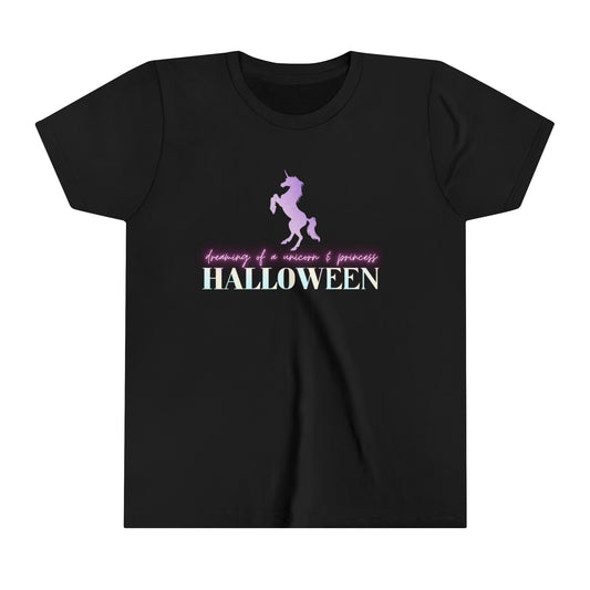 Dreaming of a Unicorn and Princess Halloween Youth T-Shirt