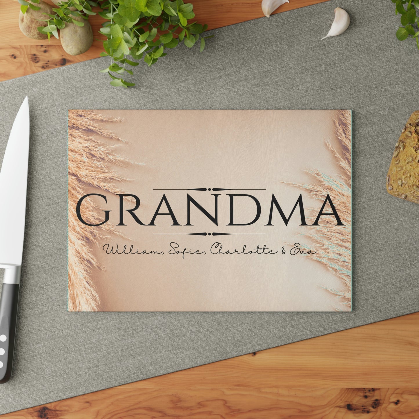 Grandma Personalized Glass Serving Board