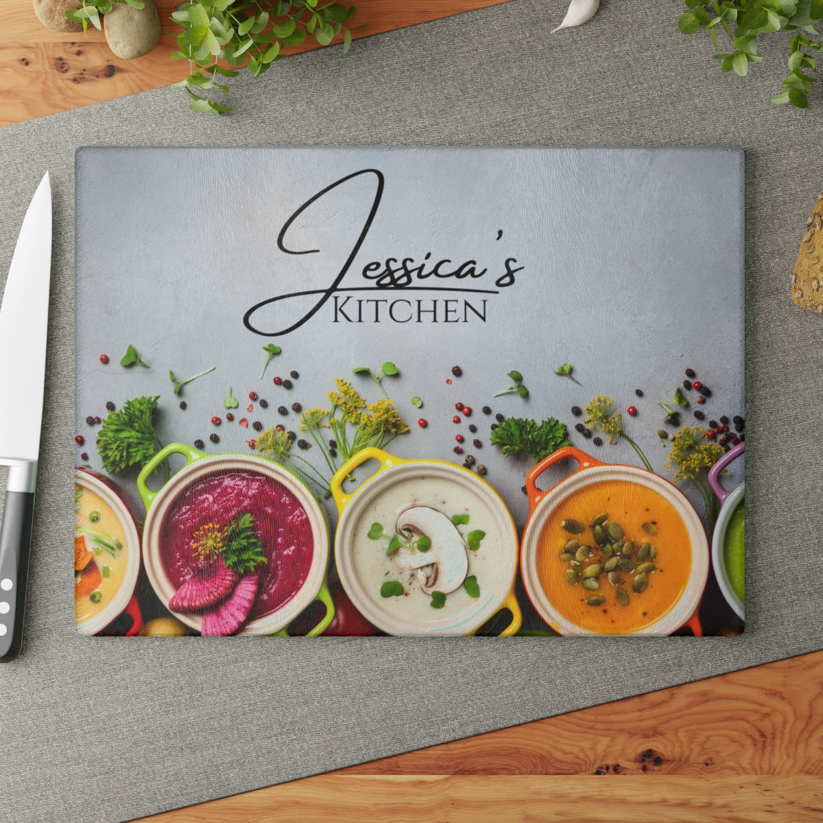 Soup Personalized Cutting Board
