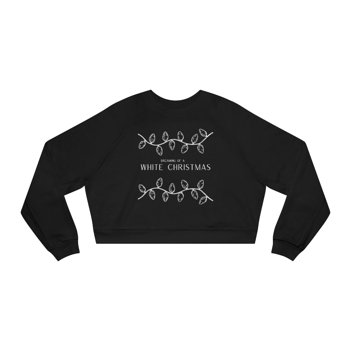 Dreaming of a White Christmas Women's Cropped Fleece Pullover