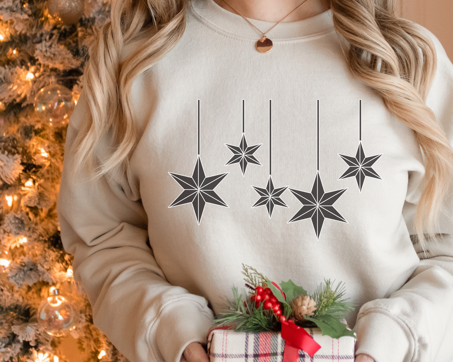 Star Ornament Christmas Sweatshirt