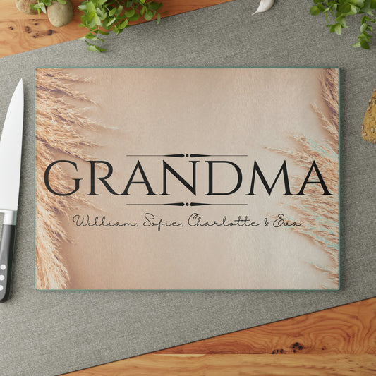 Grandma Personalized Glass Serving Board