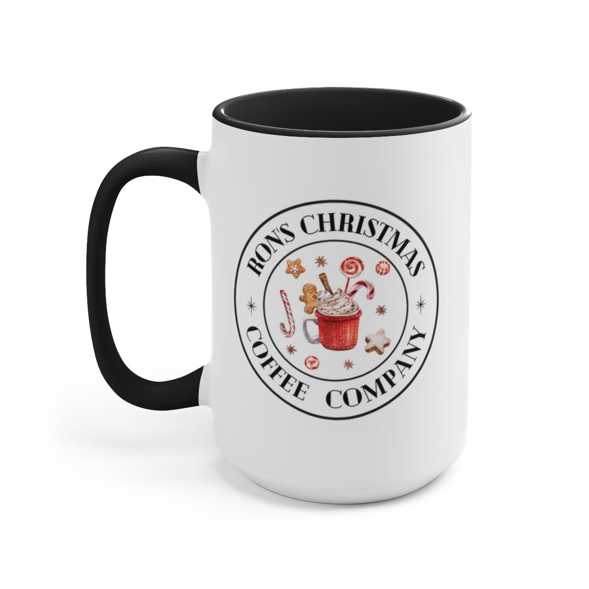 Personalized Christmas Coffee Co. 15oz Two-Tone Mug