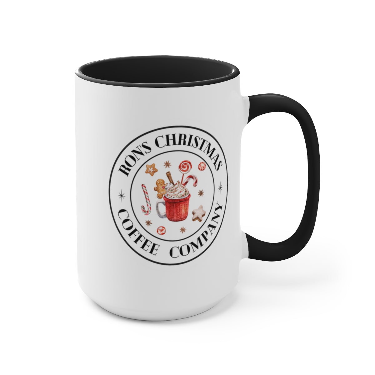 Personalized Christmas Coffee Co. 15oz Two-Tone Mug